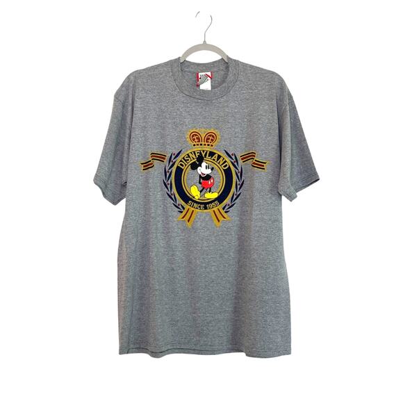 Vintage 90s Disneyland Disney Parks Mickey Mouse Short Sleeve Tee Gray Size XL - Picture 1 of 7